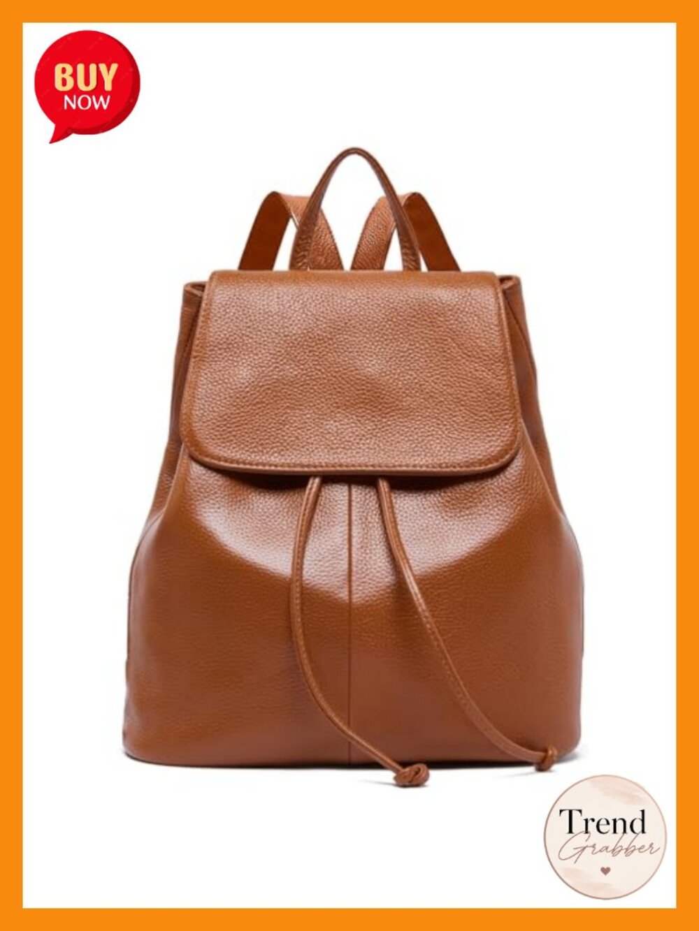 Genuine Leather Backpack Purse for Women Laptop Shoulder Bag